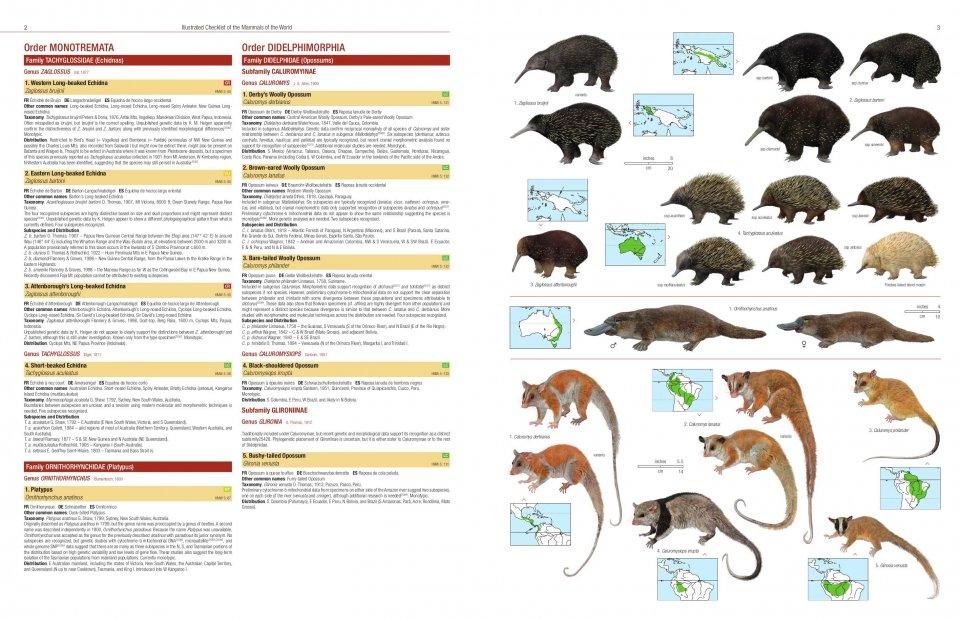 Illustrated checklist of the Mammals of the world – 2 bindsværk